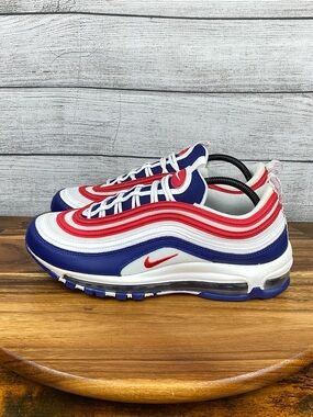 Nike Air Max 97 USA Red White Blue Shoes CW5584-100 Men’s Sneaker Size 10